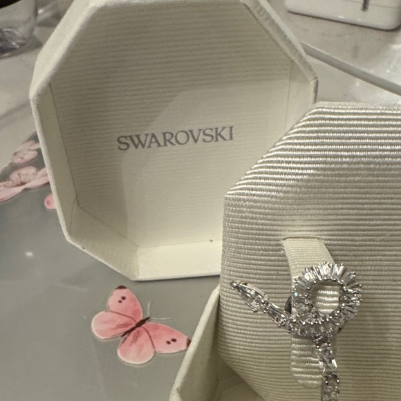 Swarovski Silver Crystal Loop Earrings - Picture 6 of 6